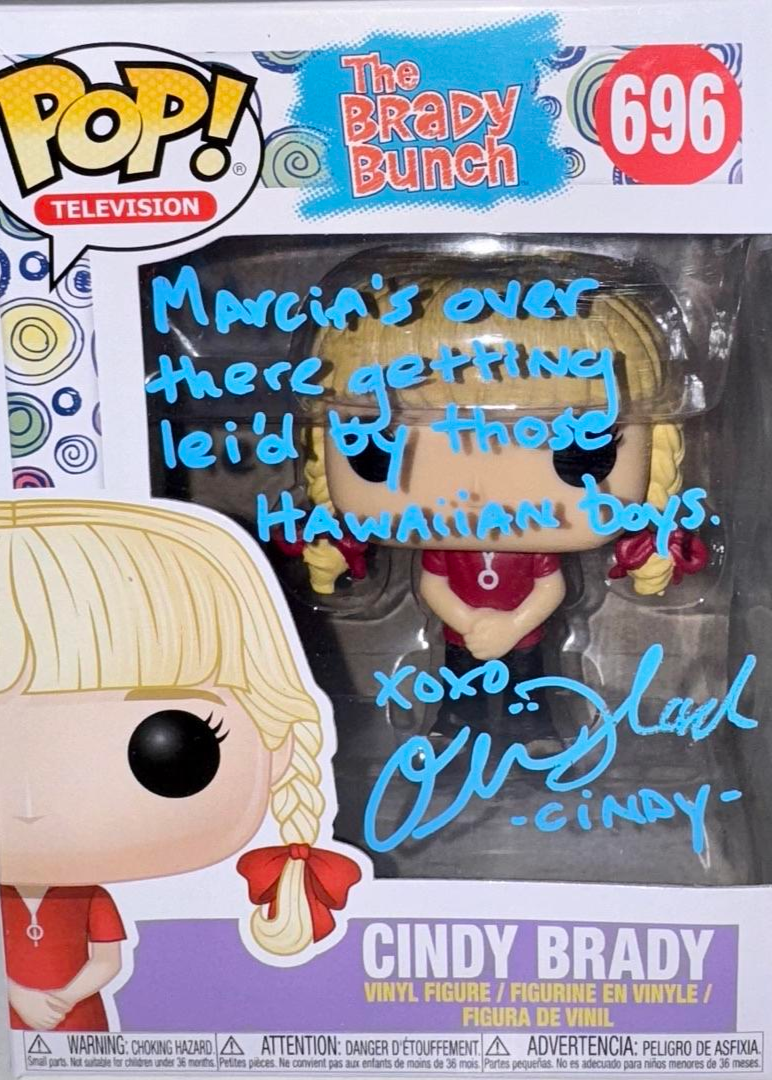 Olivia Hack Signed Funko Pop #696 "Cindy Brady" (The Brady Bunch) w/ long quote - SWAU